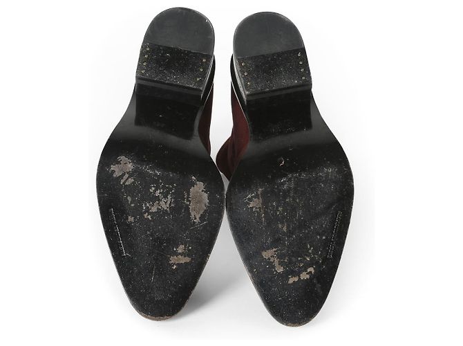 Alexander Wang Stivaletti Kori Cut-Out in pelle scamosciata bordeaux - vista 5