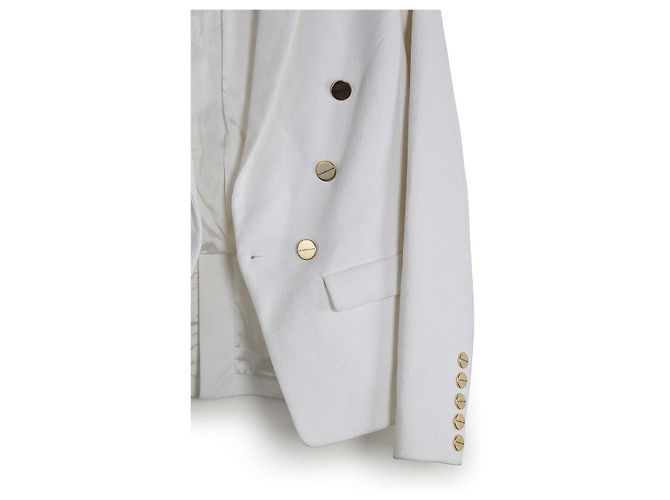 Alexandre Vauthier Blazer aus weißer Baumwolle mit goldenen Knöpfen - Ansicht 3