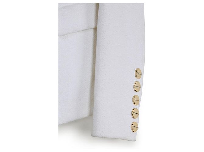 Alexandre Vauthier Blazer aus weißer Baumwolle mit goldenen Knöpfen - Ansicht 4