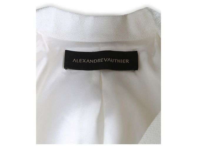 Alexandre Vauthier Blazer aus weißer Baumwolle mit goldenen Knöpfen - Ansicht 7