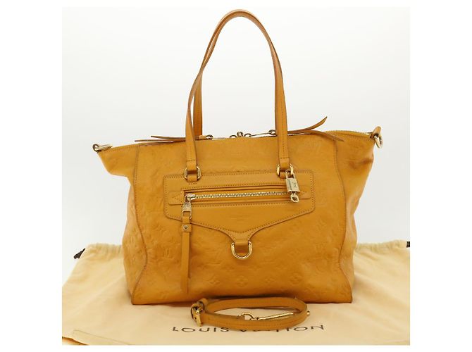 LOUIS VUITTON Monogram Empreinte Lumineuse Borsa a mano PM 2modo giallo M94324 35671 - vista 12