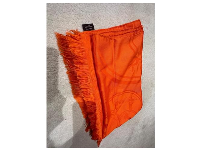 Hermès Hermes New Libris Schal Orange - Ansicht 2