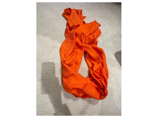 Hermès Hermes New Libris Schal Orange - Ansicht 3