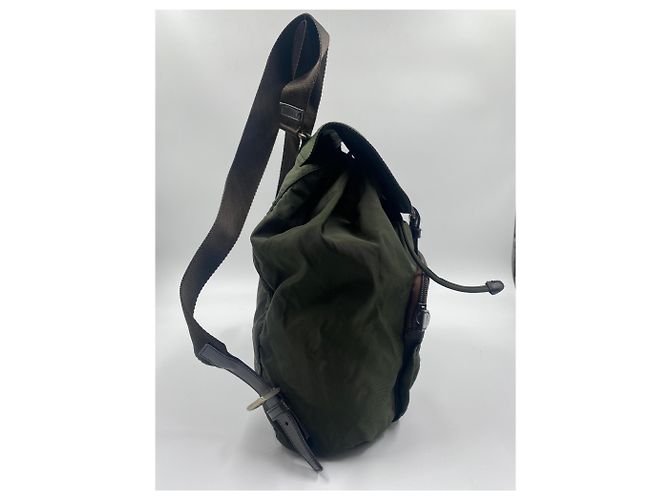 Mochila Prada de nailon verde - vista 3
