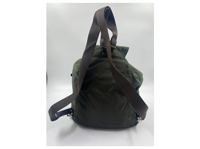 Mochila Prada de nailon verde - vista 4