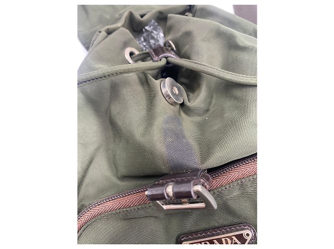 Mochila Prada de nailon verde - vista 9