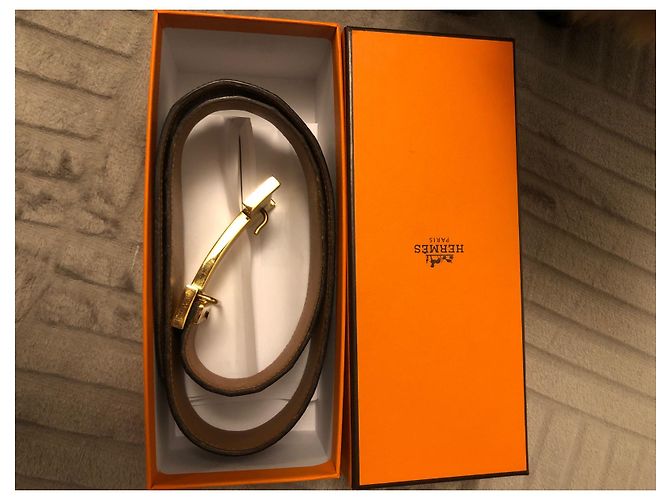 Constance Hermès Gürtel aus Krokodilleder Schokolade - Ansicht 10