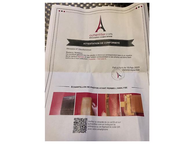 Constance Hermès Gürtel aus Krokodilleder Schokolade - Ansicht 11