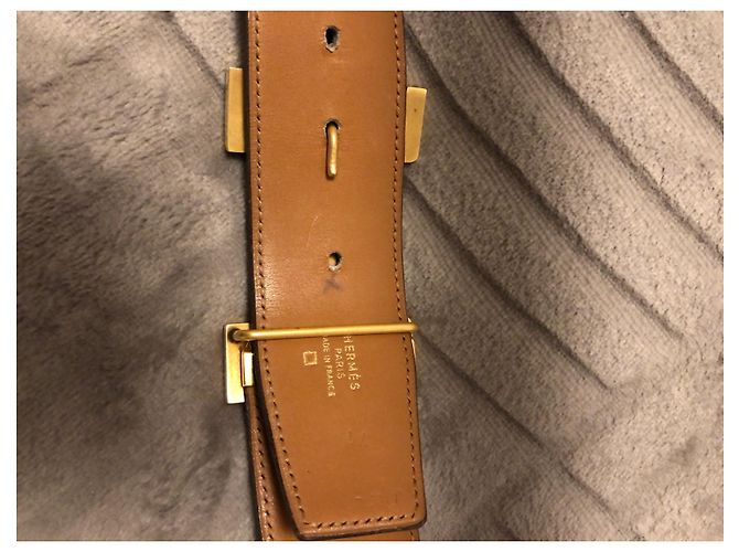 Constance Hermès Gürtel aus Krokodilleder Schokolade - Ansicht 4