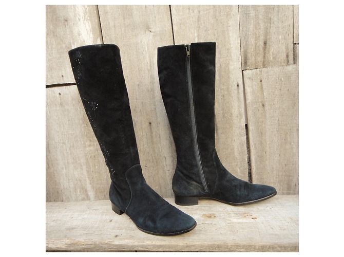 alte Balenciaga-Stiefel p 37 Schwarz - Ansicht 2