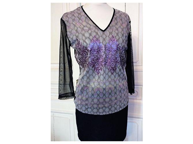TOP DE NOCHE BARROCO BIFACE DE CHRISTIAN LACROIX CON ESTAMPADO IRIDISCENTE S 38 Multicolor - vista 6
