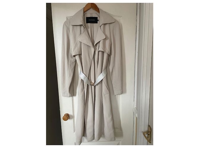 Gabardina Tara Jarmon Beige de Triacetato - vista 2
