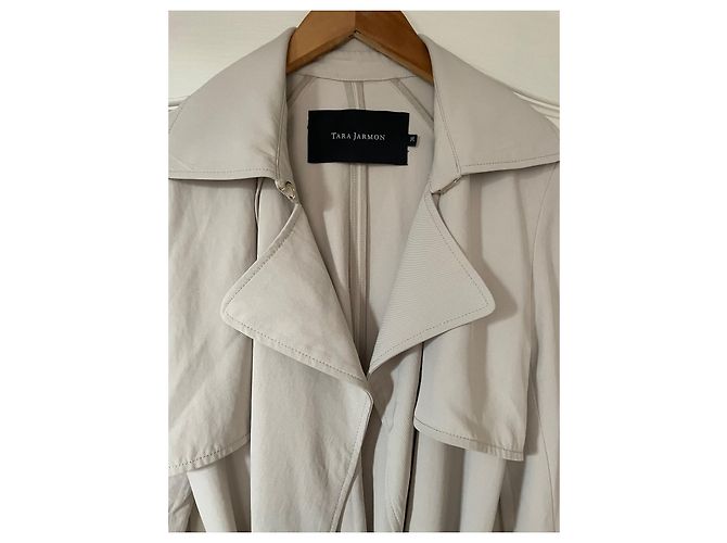 Gabardina Tara Jarmon Beige de Triacetato - vista 4