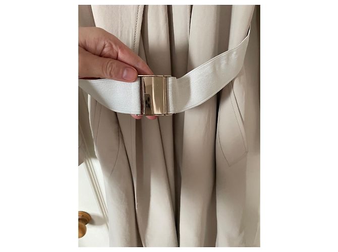 Gabardina Tara Jarmon Beige de Triacetato - vista 5