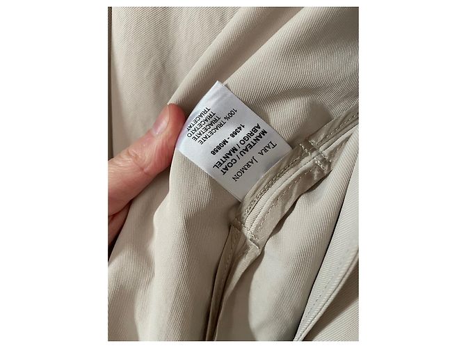 Gabardina Tara Jarmon Beige de Triacetato - vista 6