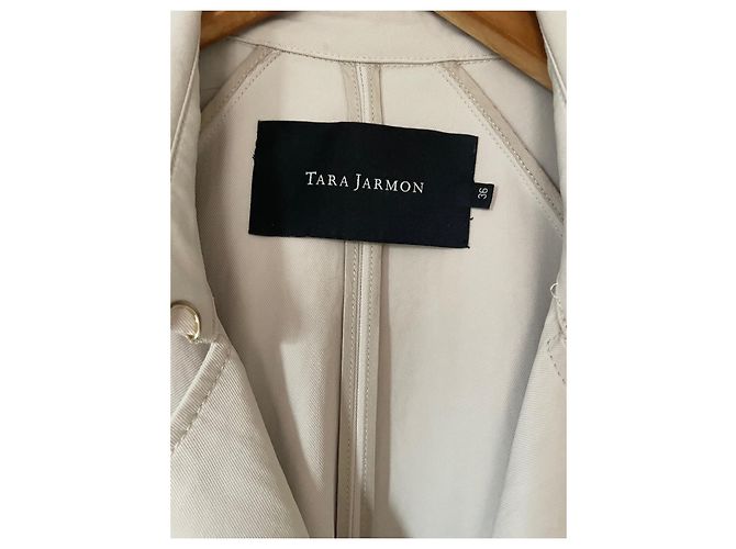 Gabardina Tara Jarmon Beige de Triacetato - vista 8