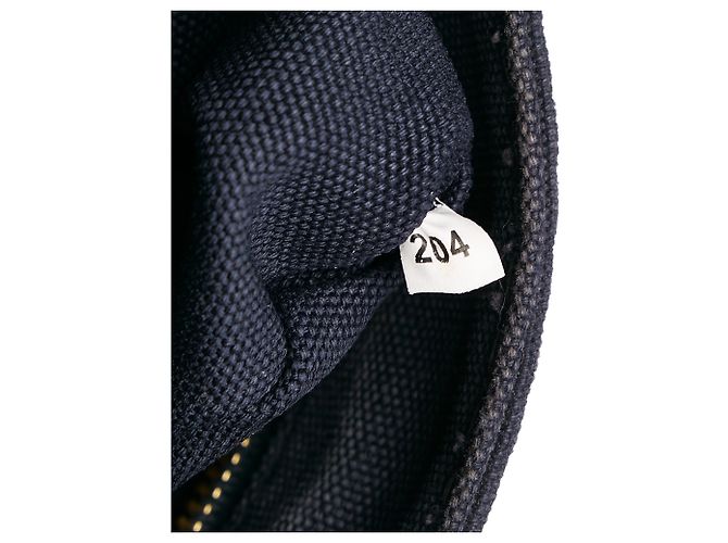 Borsa a mano Prada Canapa blu con logo Blu scuro - vista 8