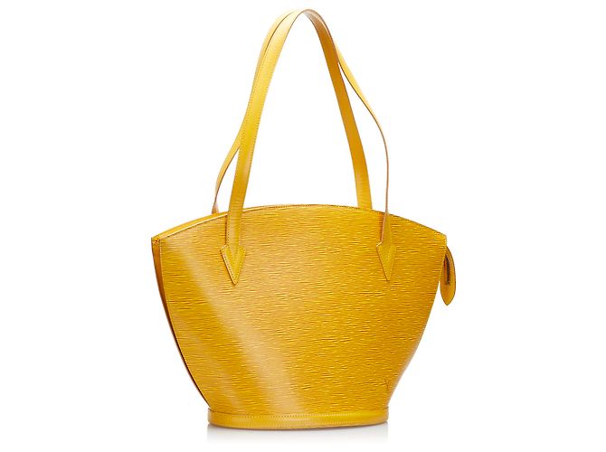 Cinturino lungo Louis Vuitton giallo Epi Saint Jacques PM - vista 2
