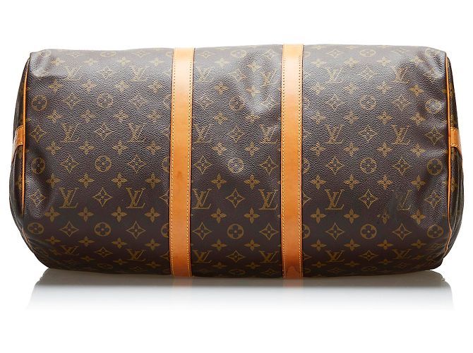 Louis Vuitton Brown Monogram Keepall Bandouliere 50 Castaño - vista 4