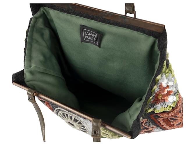 Borsa con paillettes Jamin Puech Stampa python - vista 3