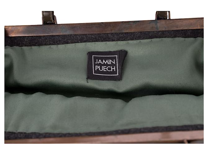 Borsa con paillettes Jamin Puech Stampa python - vista 5