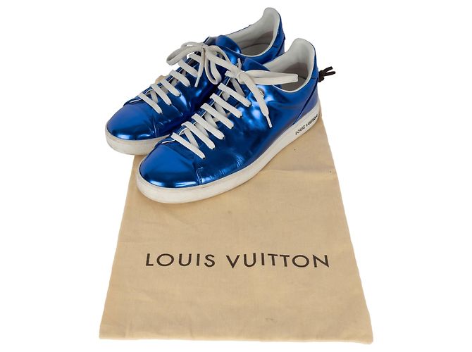 Sneakers Louis Vuitton blu metallizzato - vista 4