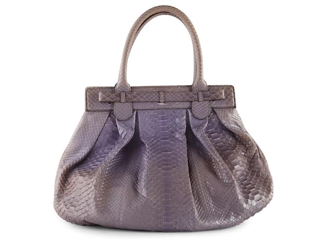 Zagliani Flieder Python Puffy Hobo Bag Lila - Ansicht 2