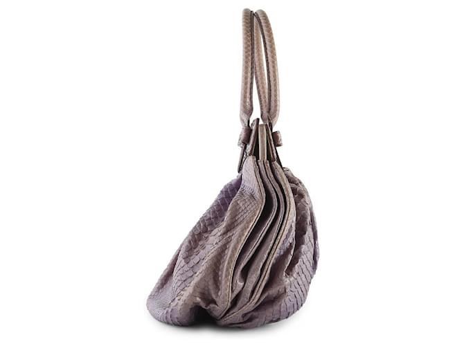 Zagliani Flieder Python Puffy Hobo Bag Lila - Ansicht 3