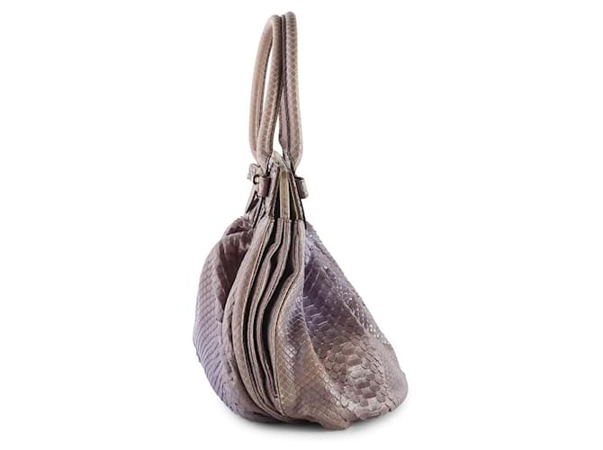 Zagliani Flieder Python Puffy Hobo Bag Lila - Ansicht 4