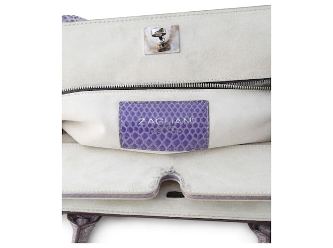 Zagliani Flieder Python Puffy Hobo Bag Lila - Ansicht 6