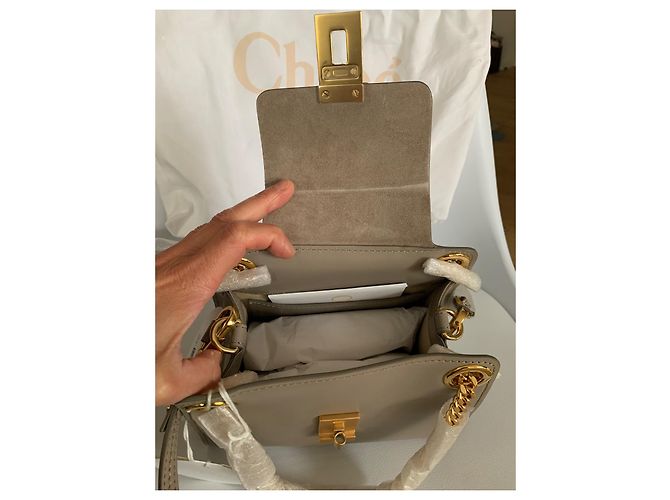Chloé Annie mini borsa a tracolla grigia in pelle Grigio - vista 4