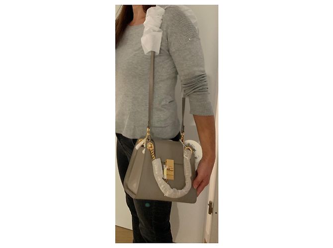 Chloé Annie mini borsa a tracolla grigia in pelle Grigio - vista 7