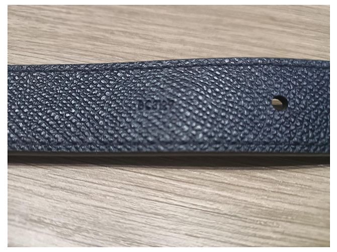 Cintura Louis Vuitton in pelle nera goffrata Nero - vista 8