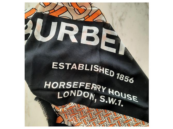 BURBERRY - pezzo eccezionale - 135 X 135 - 100% cachemire Arancione - vista 3