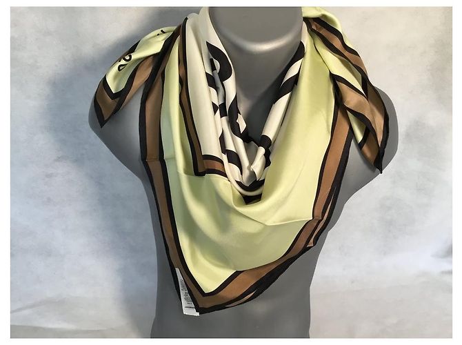 Burberry - 90 X 90 CENTIMETRO - 100% soie Giallo - vista 10