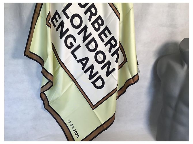 Burberry - 90 X 90 CENTIMETRO - 100% soie Giallo - vista 2