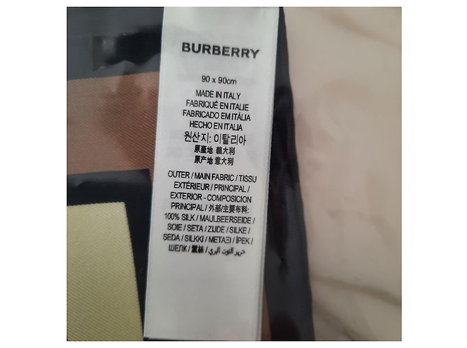 Burberry - 90 X 90 CENTIMETRO - 100% soie Giallo - vista 3