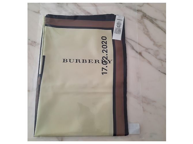 Burberry - 90 X 90 CENTIMETRO - 100% soie Giallo - vista 4