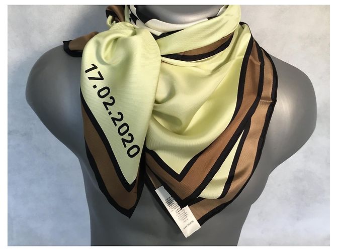 Burberry - 90 X 90 CENTIMETRO - 100% soie Giallo - vista 6