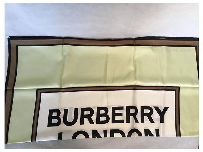 Burberry - 90 X 90 CENTIMETRO - 100% soie Giallo - vista 7