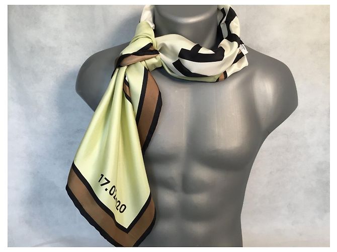 Burberry - 90 X 90 CENTIMETRO - 100% soie Giallo - vista 9