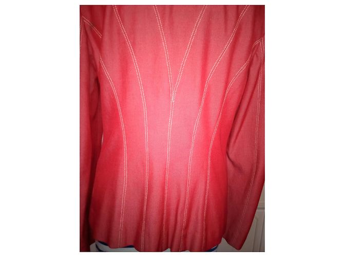 KENZO JACKE PREPPY SCULPTURAL EMERIZED T 42 Rot - Ansicht 12