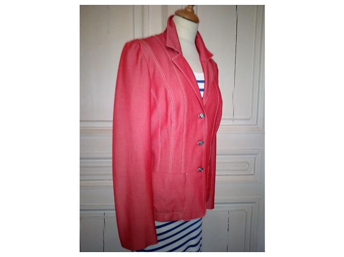 KENZO JACKE PREPPY SCULPTURAL EMERIZED T 42 Rot - Ansicht 2