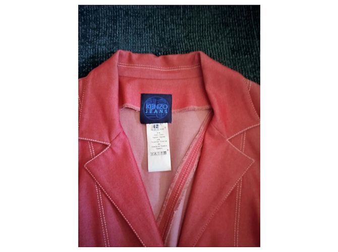 KENZO JACKE PREPPY SCULPTURAL EMERIZED T 42 Rot - Ansicht 3