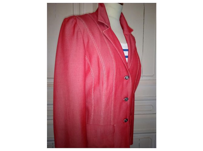 KENZO JACKE PREPPY SCULPTURAL EMERIZED T 42 Rot - Ansicht 5