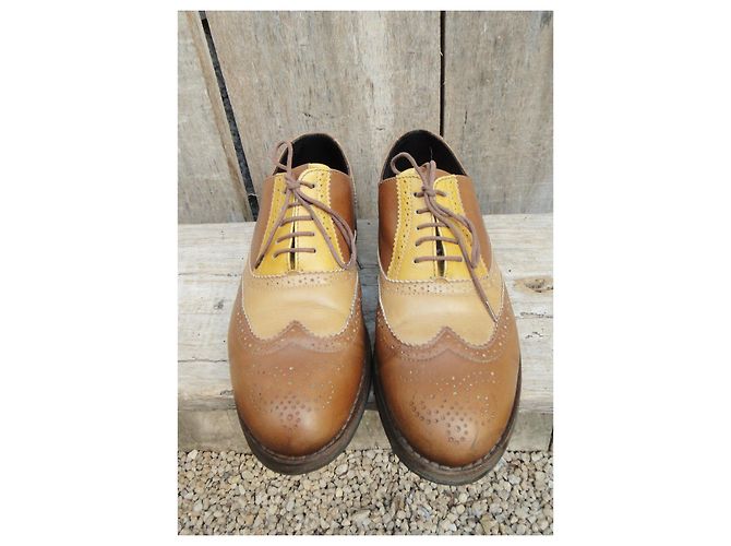 derbies Heschung p 37,5 Marron Beige Jaune - vue 4