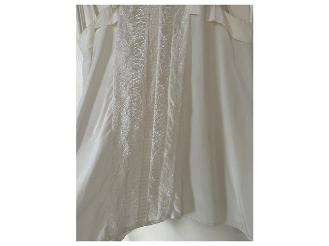 Bcbg Max Azria Seidenbluse weiß - Ansicht 4