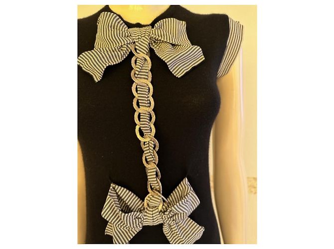 Minivestido de seda y cachemir de Chanel Negro - vista 3