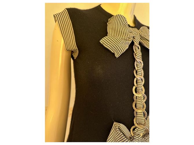 Minivestido de seda y cachemir de Chanel Negro - vista 4