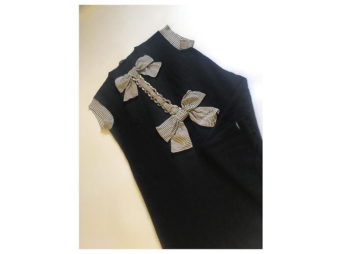 Minivestido de seda y cachemir de Chanel Negro - vista 6
